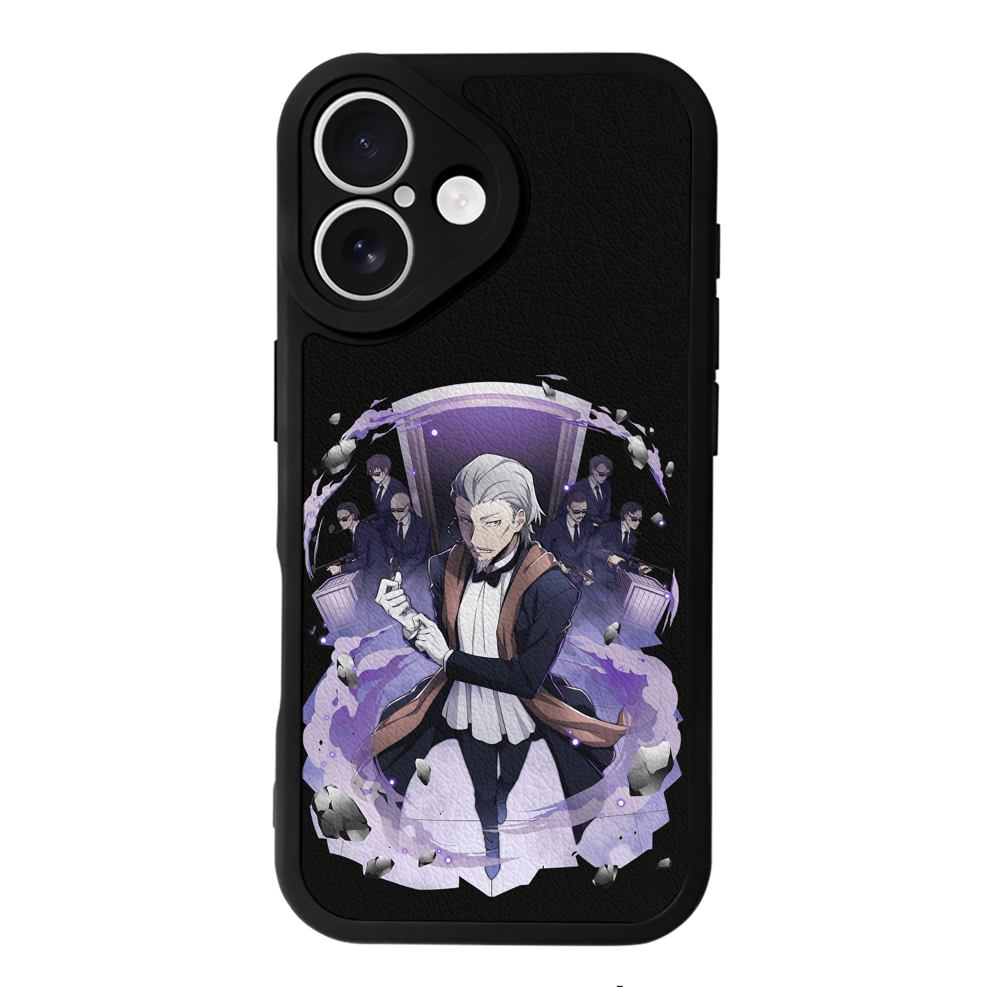 （画像用） 文豪ストレイドッグス Bungo Stray Dogs 【iPhone 16シリーズ対応】シリコンスマホケース（レザー調） 材質：シリコン